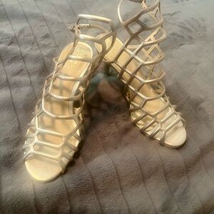Vince Camuto Silver Strappy Heels